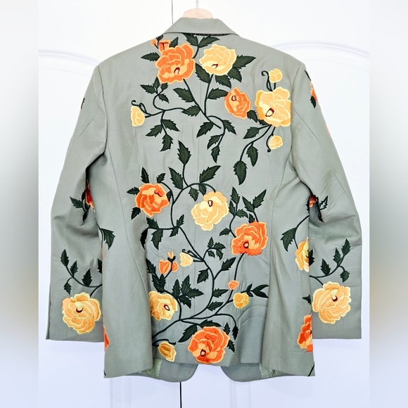 Addicted Bespoken Floral Embroidered Statement Blazer Men’s M - Picture 2 of 14